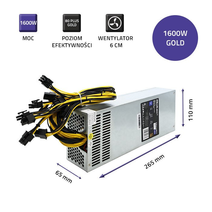 Qoltec 50177 power supply unit 1600 W Silver