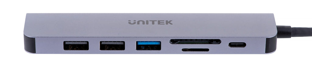 Unitek HUB USB-C 7-in-1 H1118A with USB-A x3, HDMI, SD, microSD