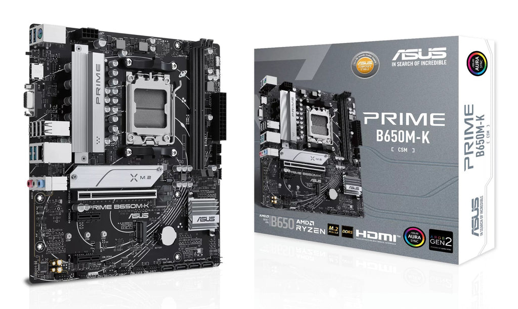 ASUS PRIME B650M-K Motherboard, AMD B650, AM5 Micro ATX