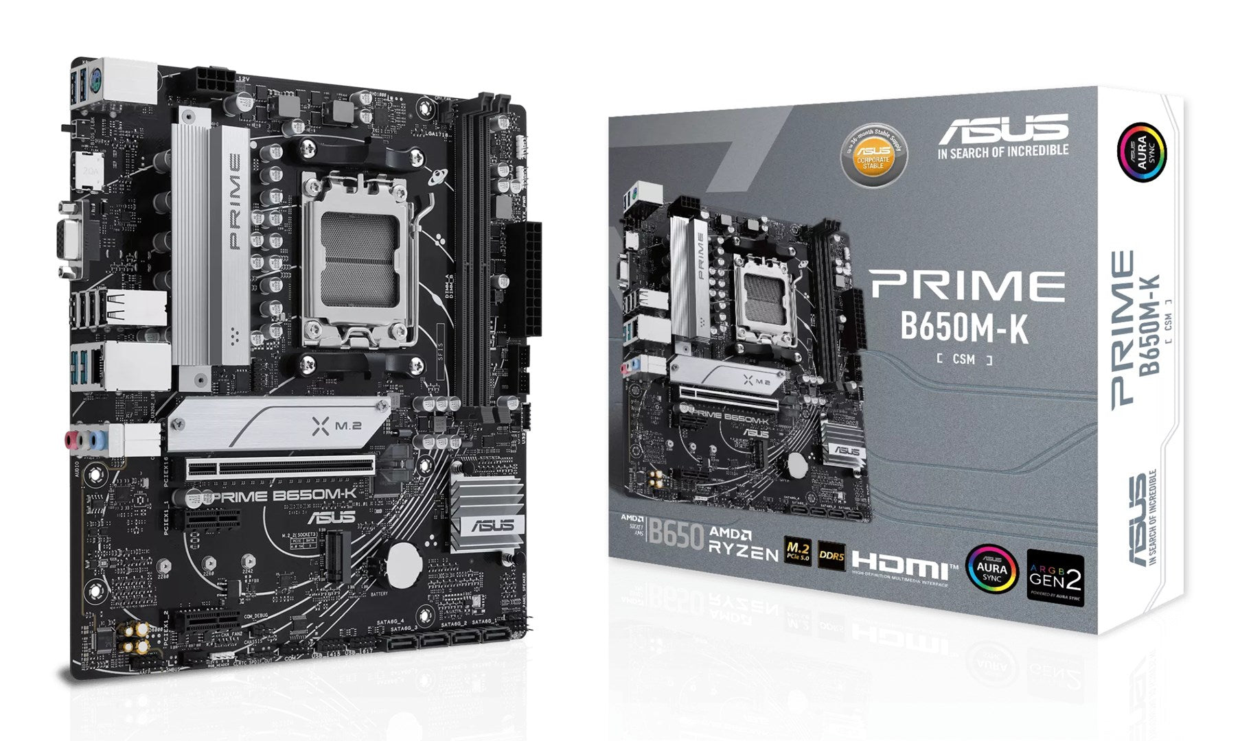 ASUS PRIME B650M-K Motherboard, AMD B650, AM5 Micro ATX