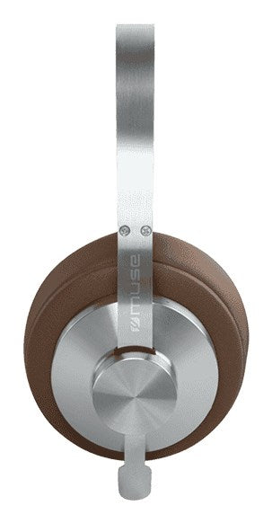 Muse M-298 SBR headphones/headset Wired & Wireless Head-band Calls/Music Bluetooth Brown  Silver
