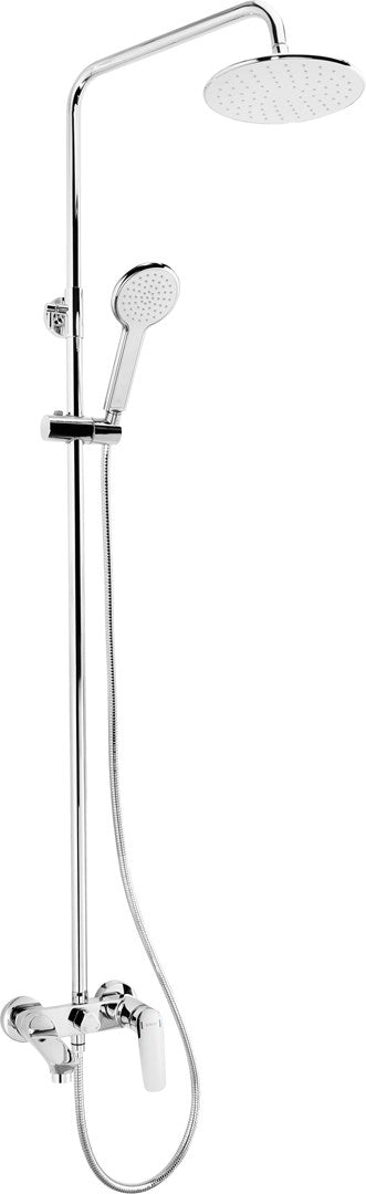 Deante Rain Shower with Bathtub Faucet Chrome Adjustable Height NAC 01JM