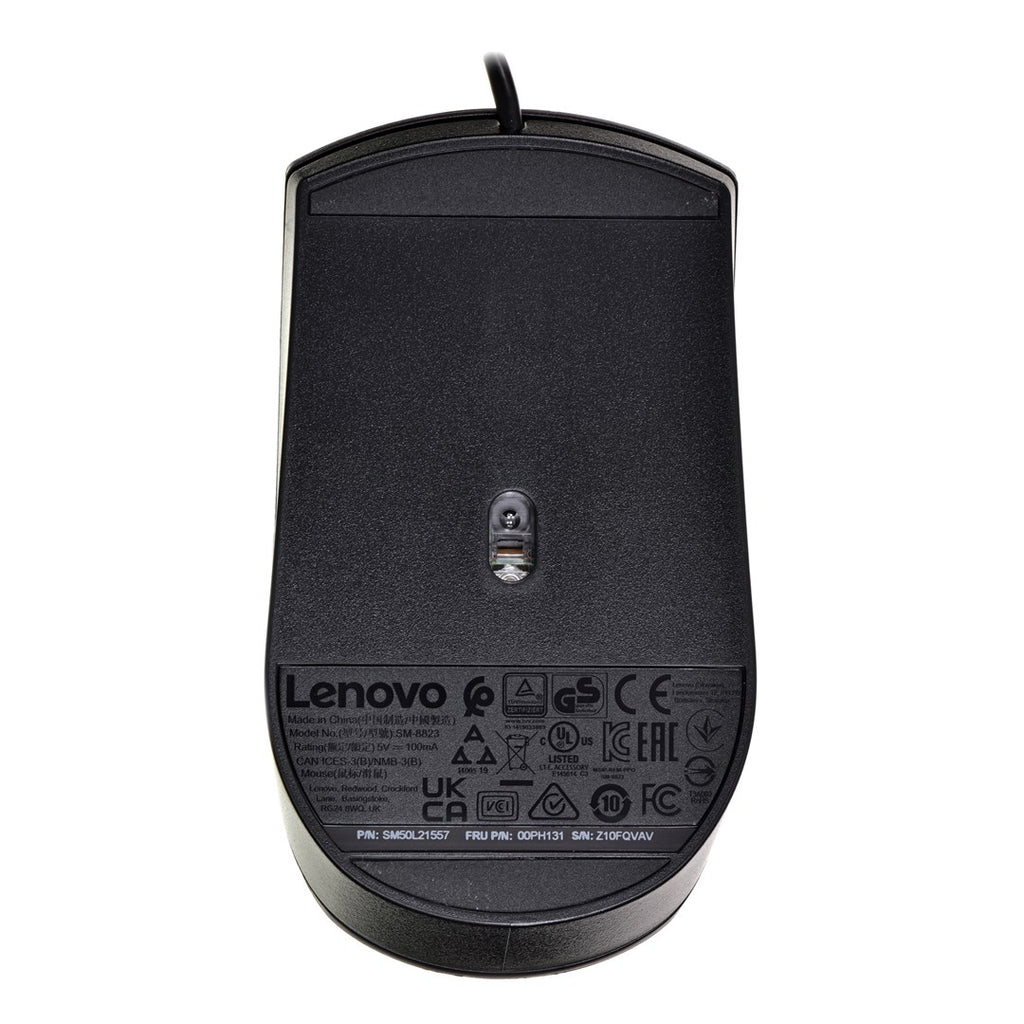 Lenovo 300 Mouse - Wired - USB - Right and Left-Handed (GX30M39704)