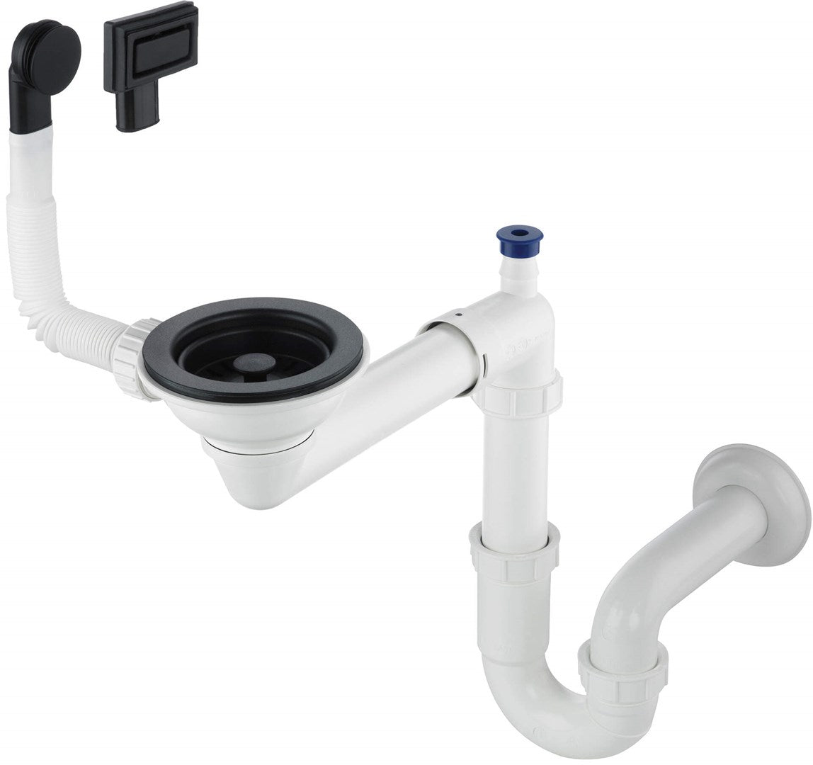 Siphon for 1-bowl granite sink - Space-Saver
