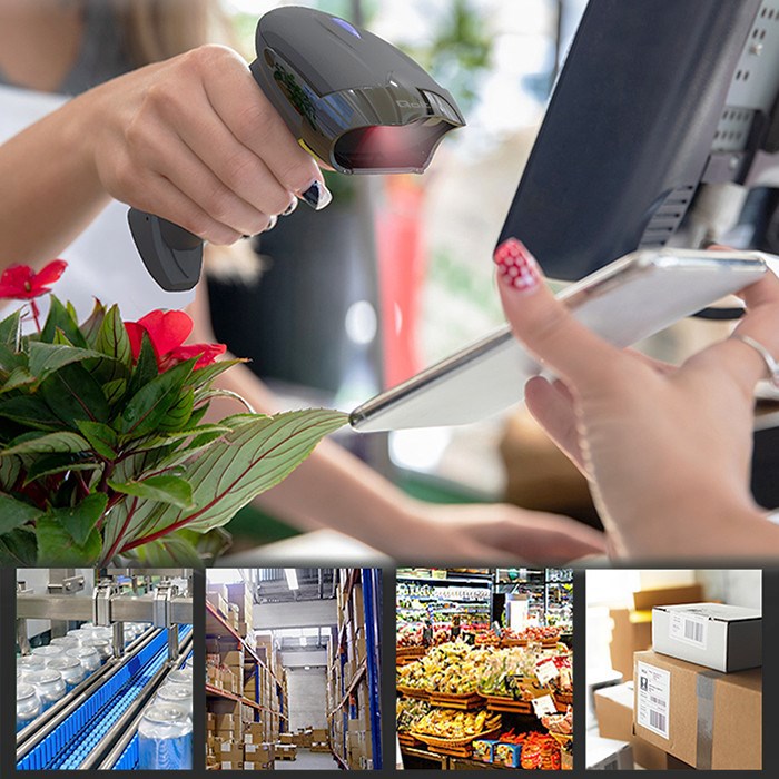 Qoltec 50856 Wireless Barcode Scanner 1D 2D 2.4GHz