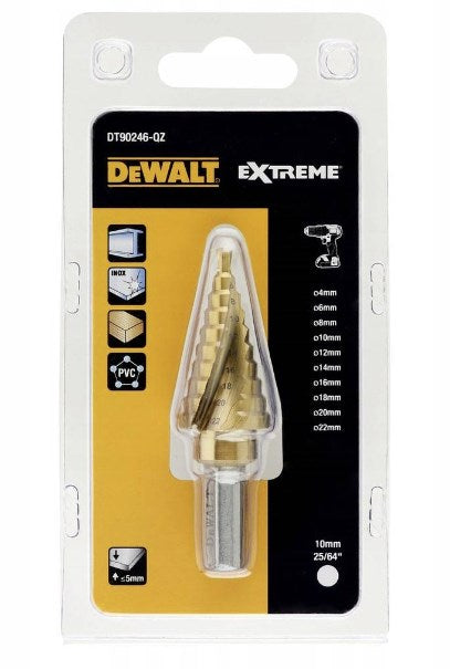 DeWalt Titanium Step Drill Bit 4 to 22 mm, DT90246-QZ