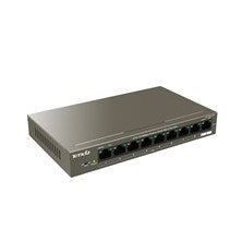 Tenda TEF1109P-8-102W network switch Fast Ethernet (10/100) Power over Ethernet (PoE) Metallic