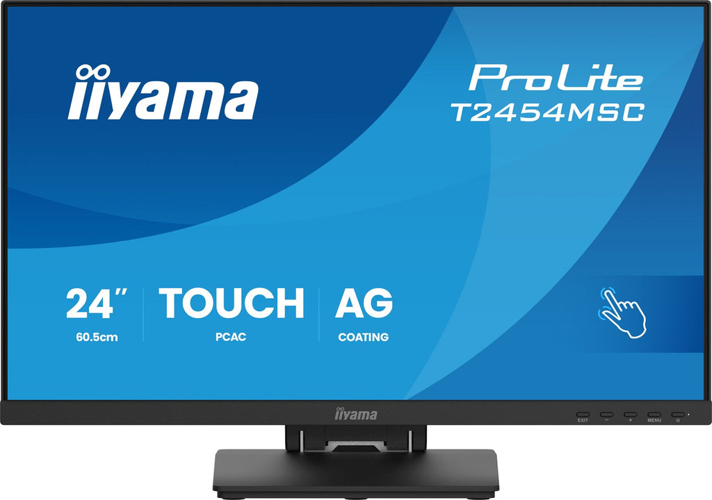 Iiyama TFT T2454MSC 60.5cm PCAP 24''/1920x1080/HDMI/DP/2xUSB/Touch [Energieklasse E] (T2454MSC-B3AG)
