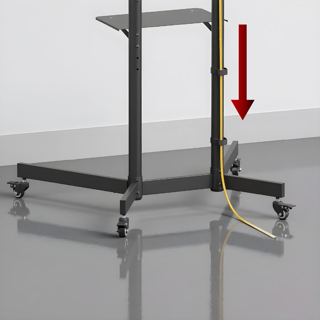 Maclean TV stand/ cart camera shelf on wheels 37-70 max load 45 kg/5 kg shelf max. VESA 600x400 MC-113 B 45kg/5kg