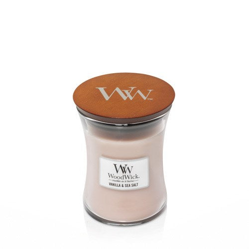 WoodWick Wax Candle 92191 Jasmine, Sea Salt, Vanilla Beige 1 pc | Indoor/Outdoor