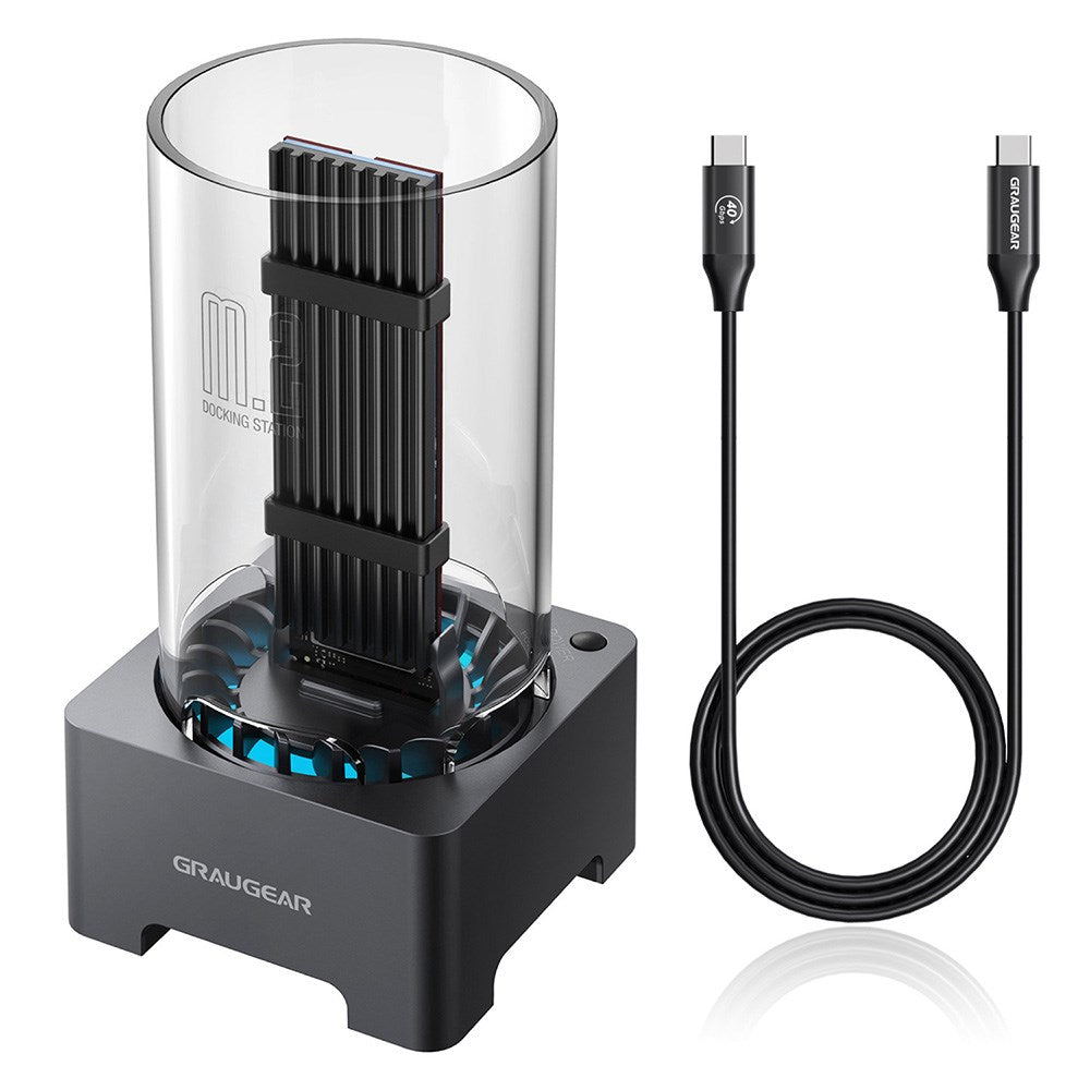 greyGEAR Docking Station USB 4.0 for M.2 PCIe Gen4x4 NVMe SSD - Model G-M2DK-U4-40 G
