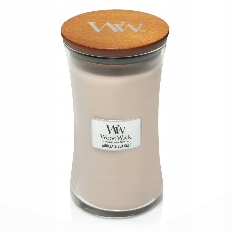 WoodWick Large Vanilla & Sea Salt Scented Candle 1 pc | Model: 2670627E