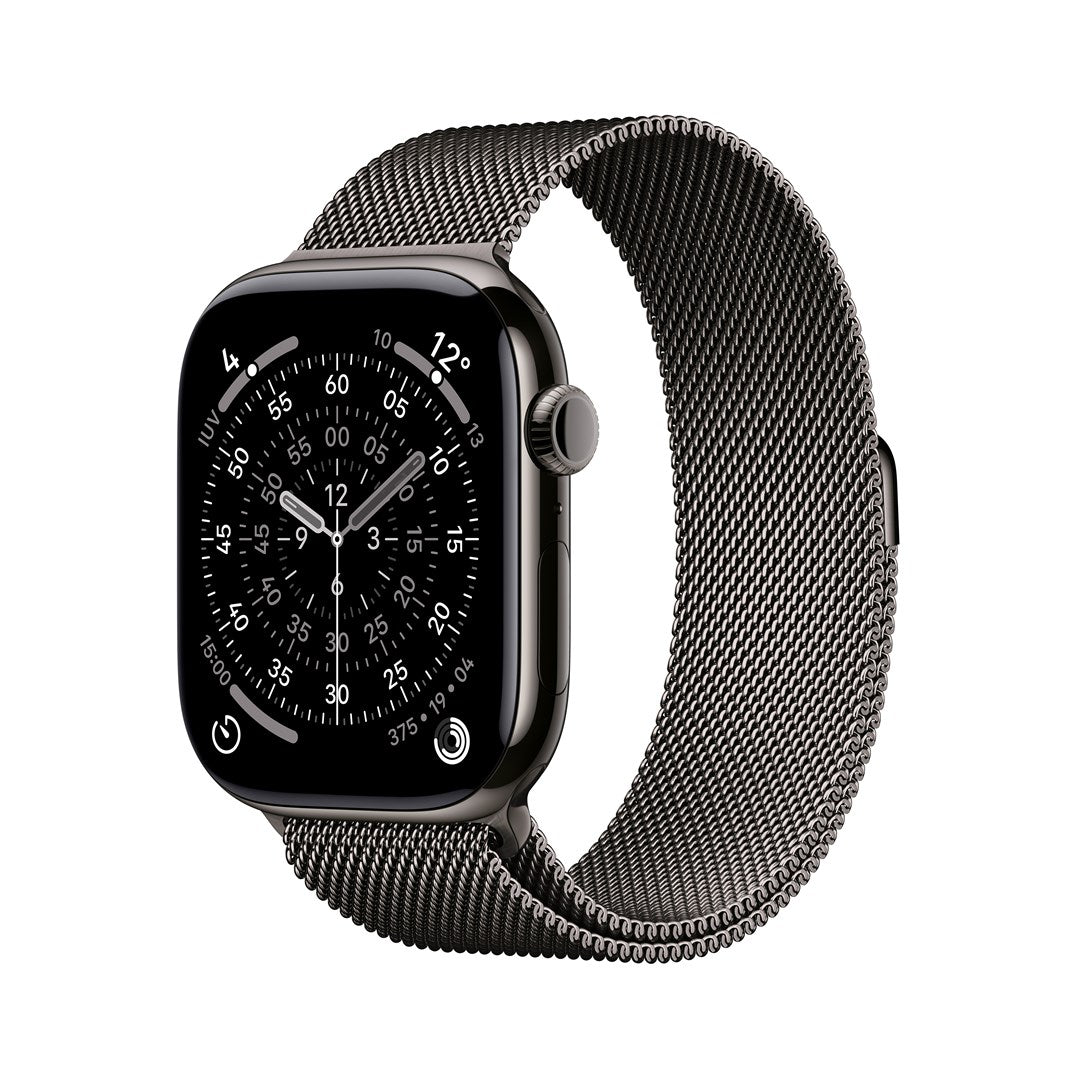 Apple Watch Series 11 GPS + Cellular 46 mm - Slate Titanium Case with Slate Milanese Loop - S/M MFD34ZR/A
