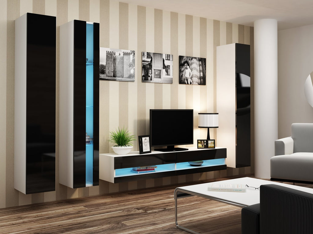 Cama VIGO NEW TV Stand 30/140/40 White/Black Gloss