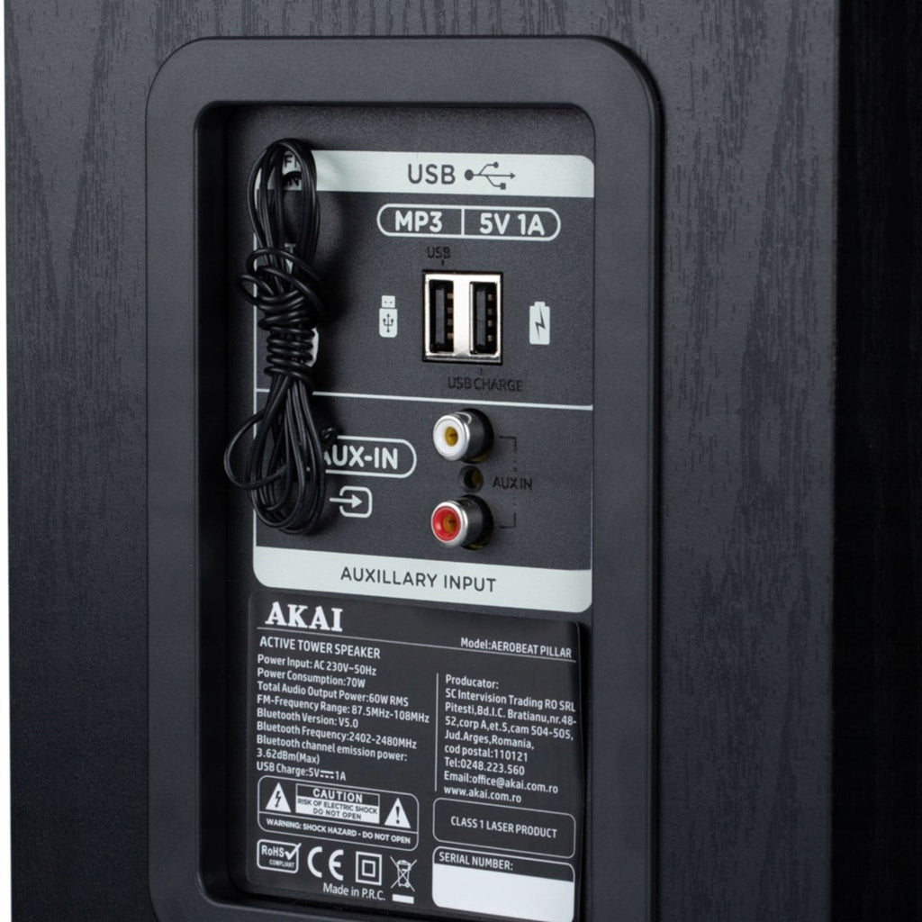 AKAI AEROBEAT PILLAR Active Column Speaker