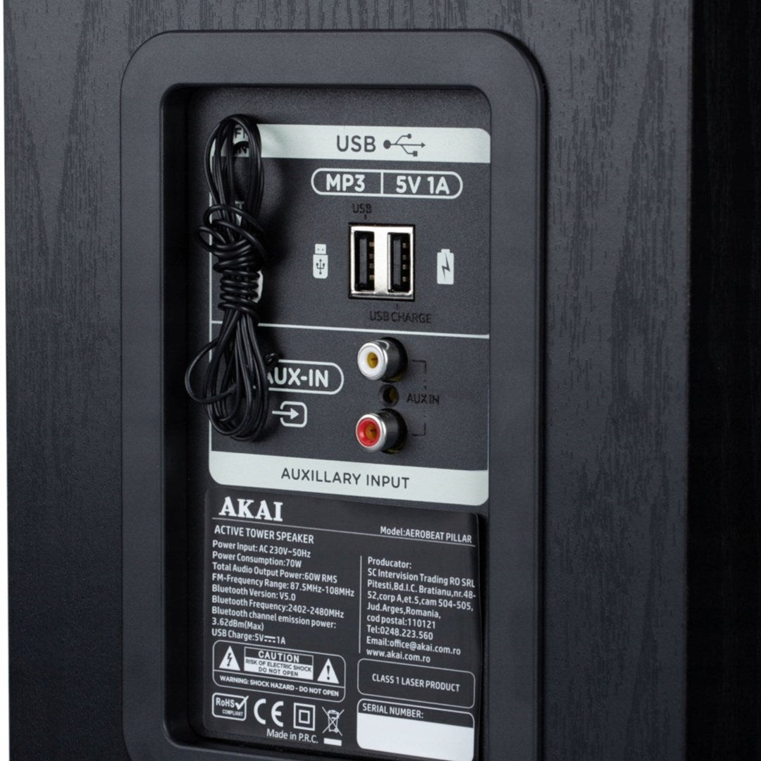 AKAI AEROBEAT PILLAR Active Column Speaker