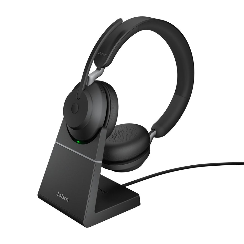Jabra Evolve2 65 UC Stereo Headset - On-Ear - Bluetooth - Wireless - USB - Black (26599-989-989)