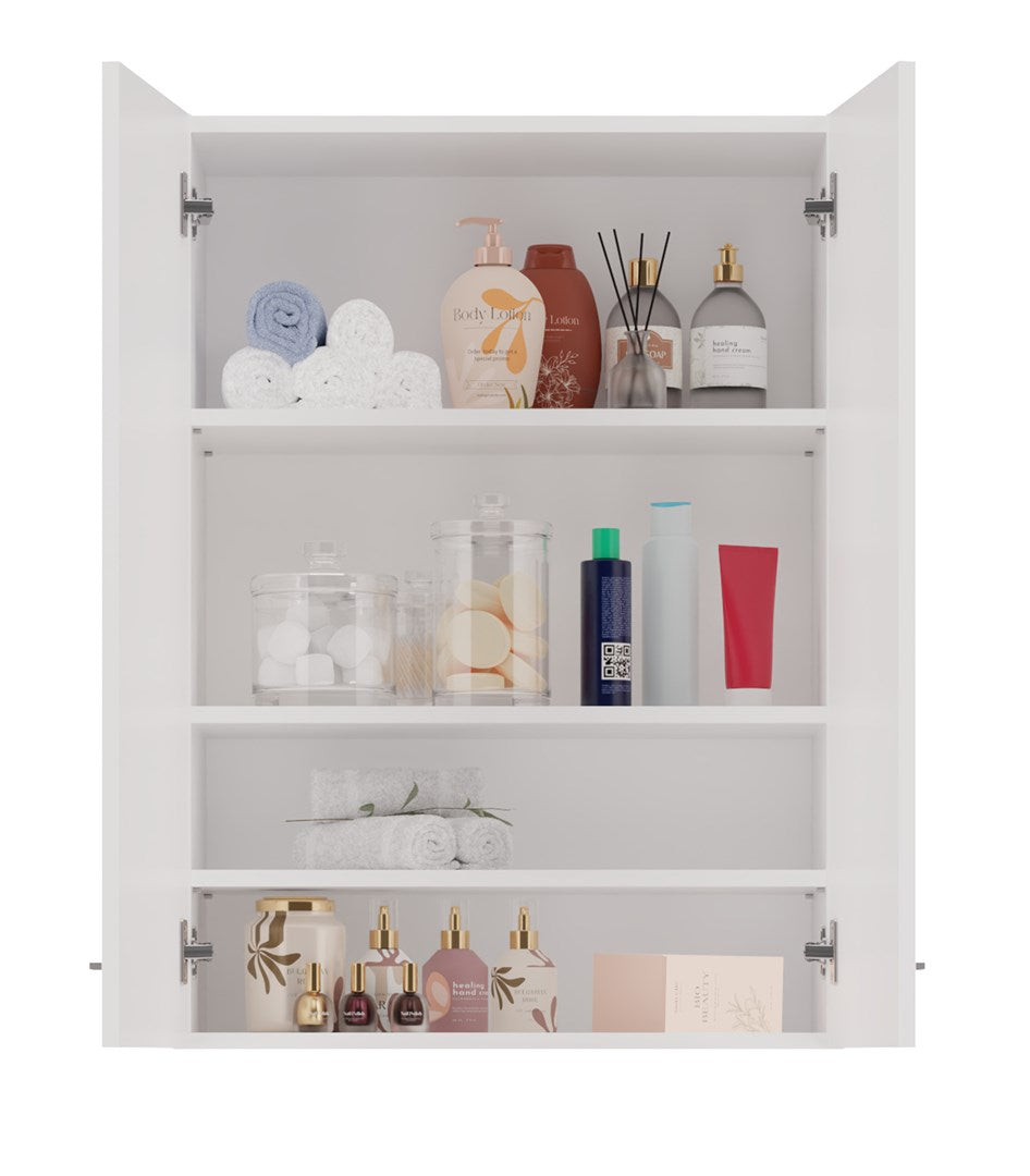 Topeshop POLA MINI DD Bathroom Storage Cabinet Matt White - Over Washing Machine