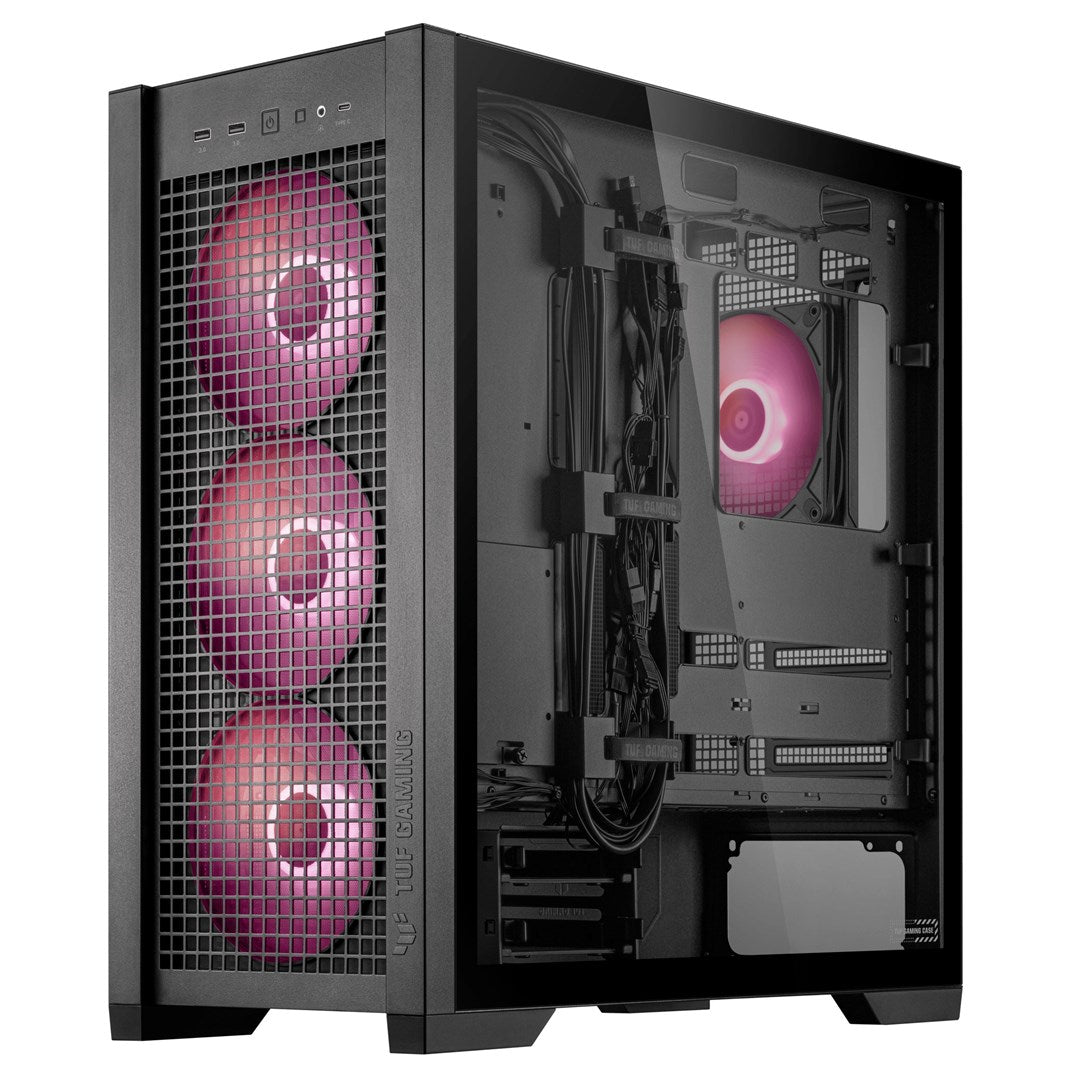 Housing Asus TUF GAMING GT302 TG ARGB BLACK - Mid Tower - ATX - GT302