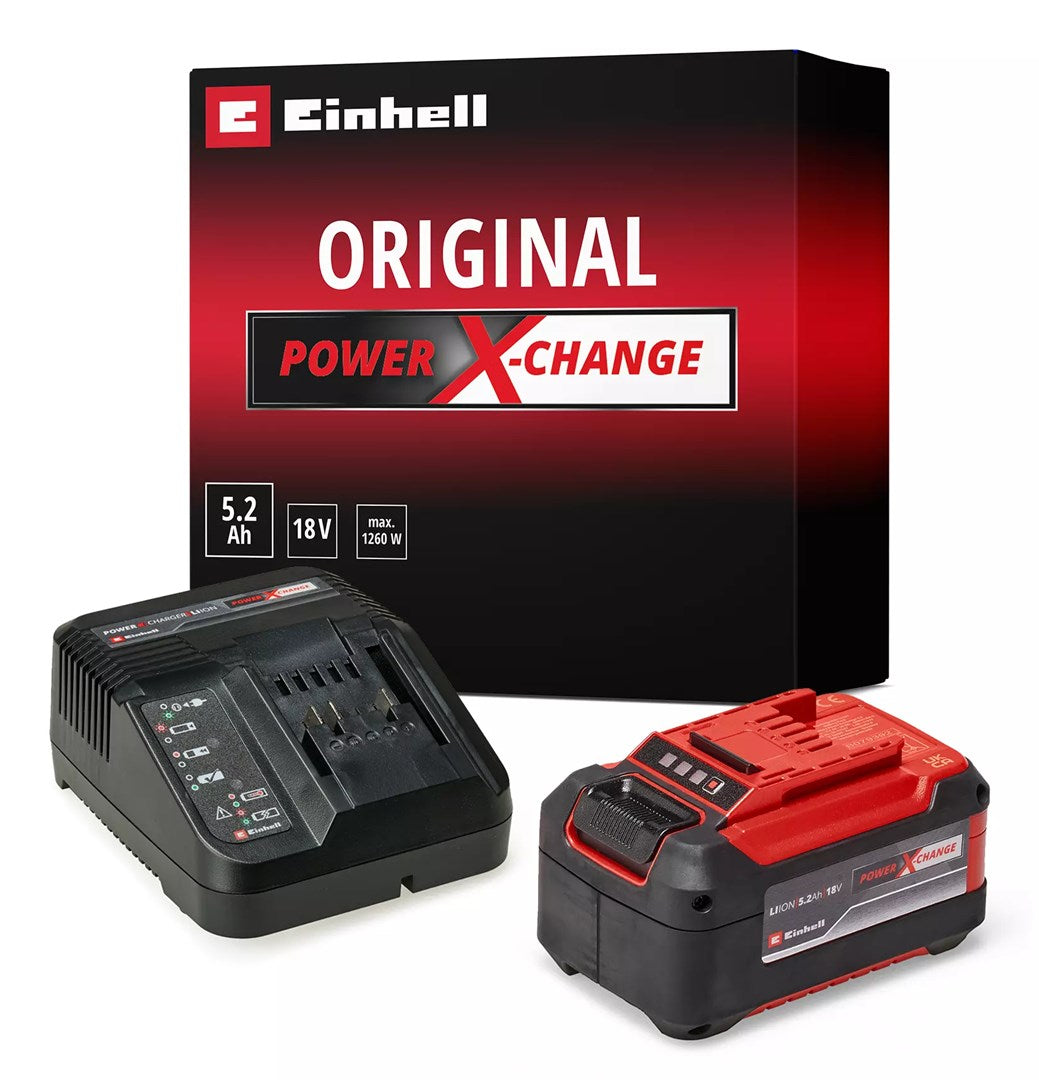 Einhell 5.2 Ah PXC Starter Kit - Battery and Charger for Power X-Change Tools