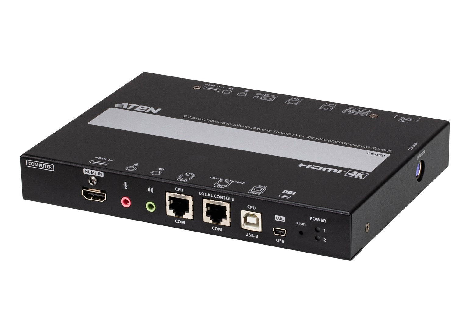 ATEN CN9850 - KVM Switch - Remote Access - 4K HDMI - 4 x KVM Ports - Rack Mountable (CN9850)