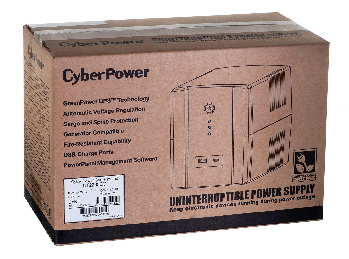 CyberPower UT2200EG-FR UPS Line-Interactive 2200 VA 1200 W