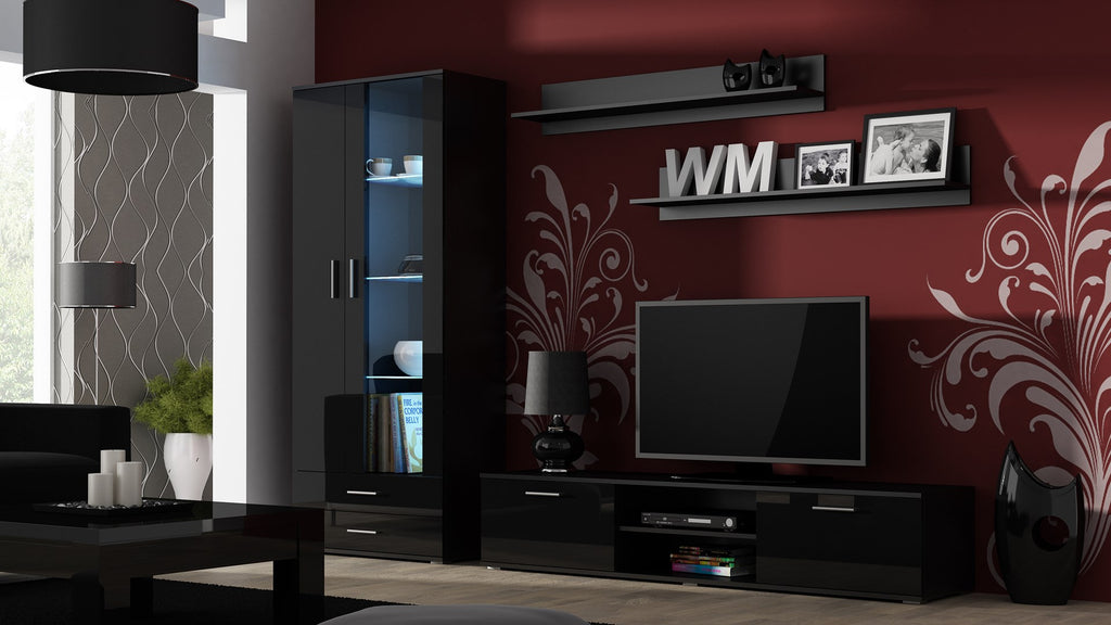 Cama TV Stand SOHO 180 Black/Black Gloss