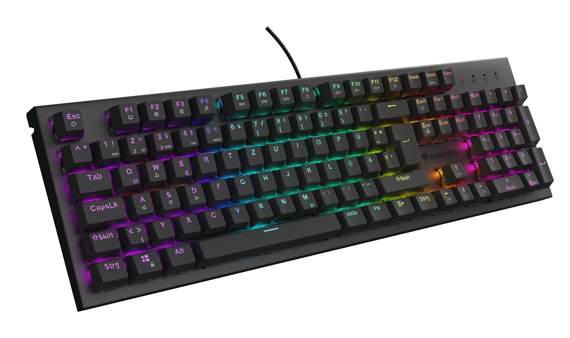 Genesis Gaming Keyboard THOR 303 Brown Wired (DE) (NKG-2178)