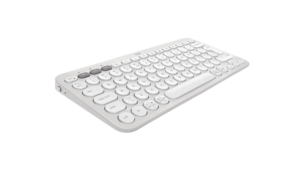 Logitech 920-012240 keyboard Mouse included Universal RF Wireless + Bluetooth QWERTY US International White