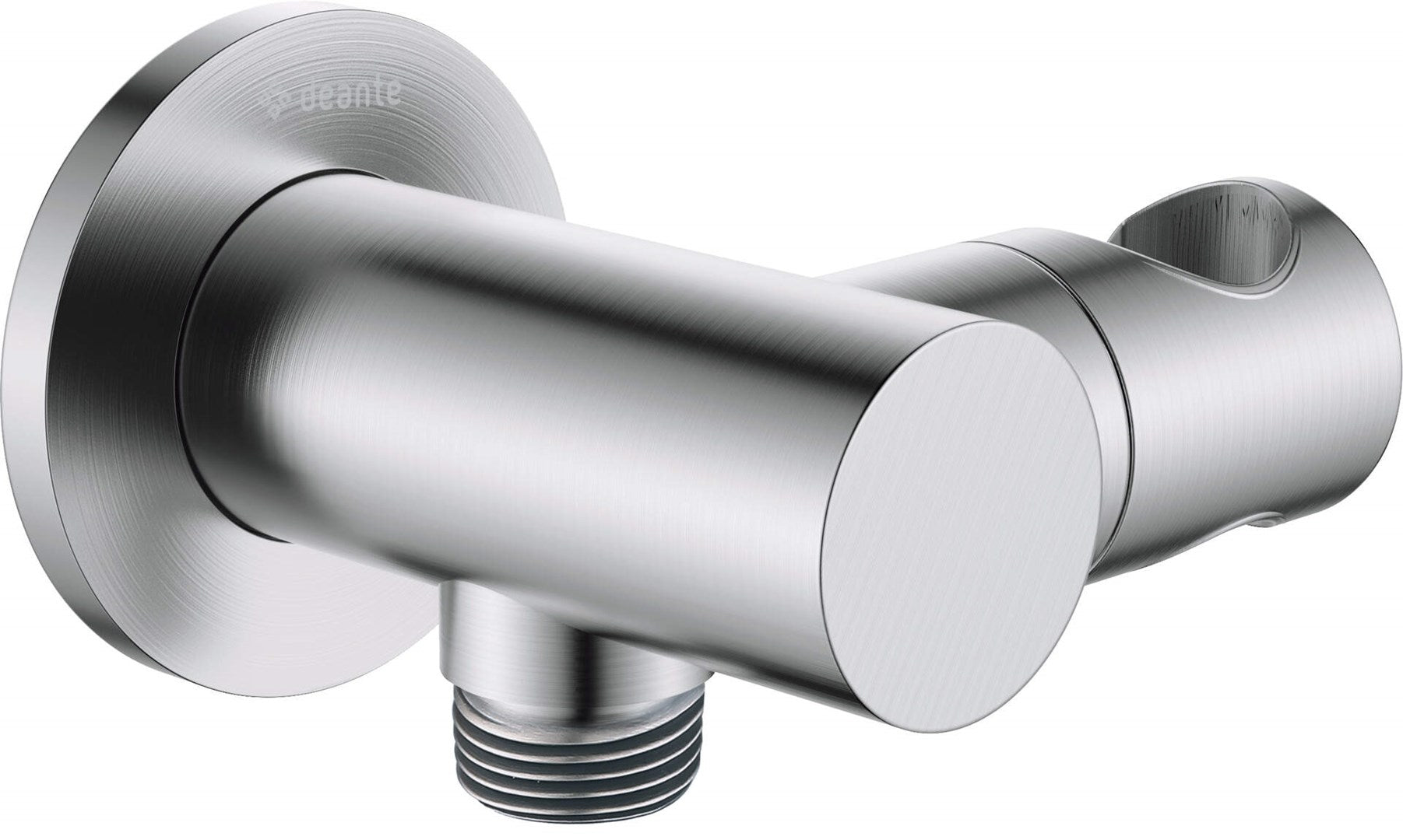 Round angled connector with handset holder