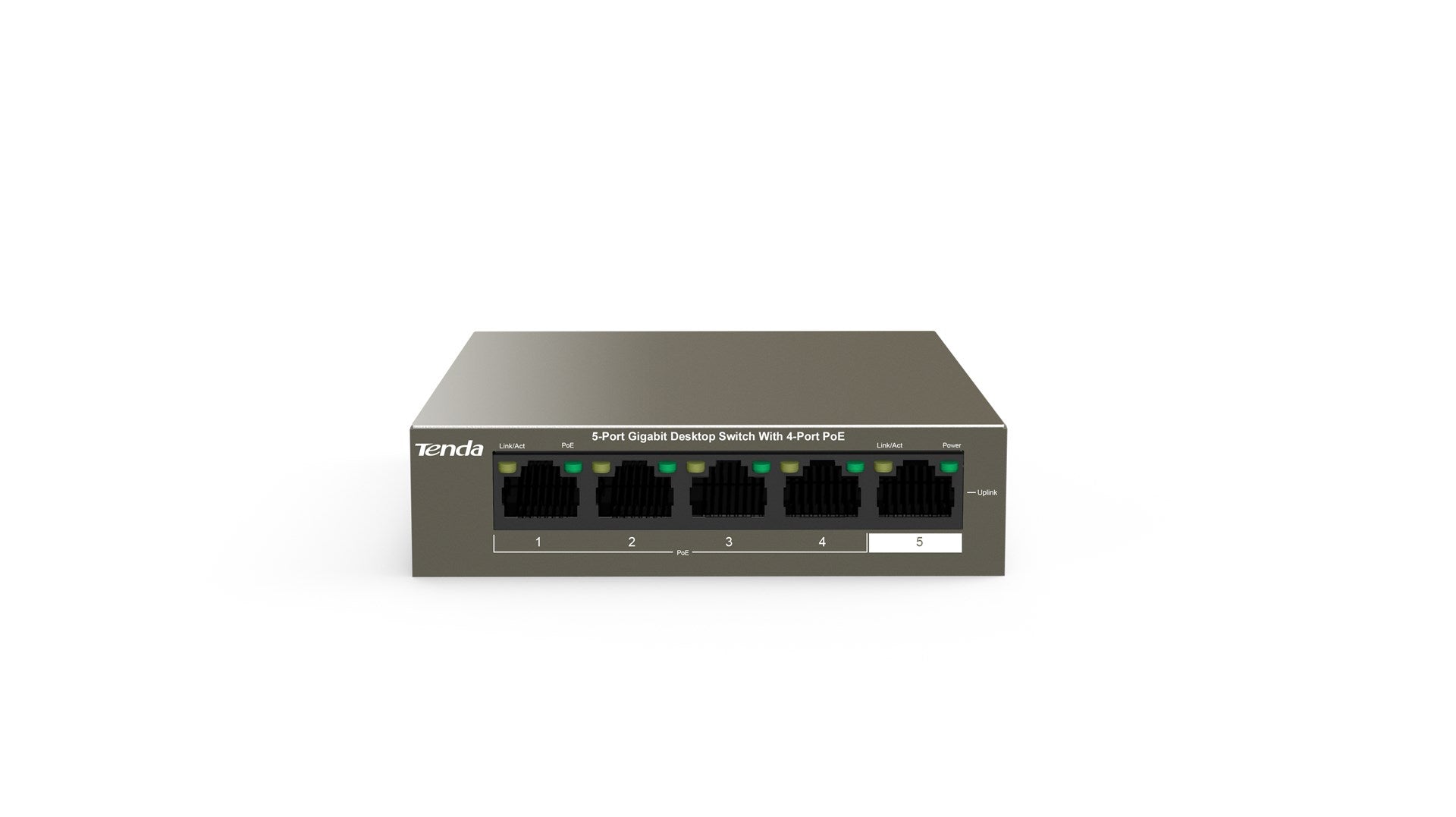 Tenda TEG1105P-4-63W-EU network switch Gigabit Ethernet (10/100/1000) Power over Ethernet (PoE) Grey
