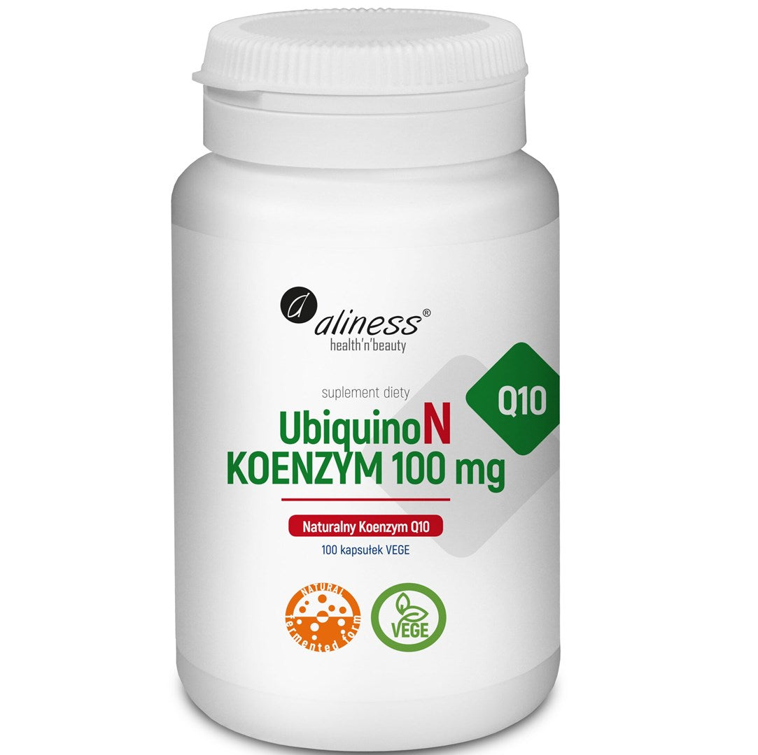 Aliness 100% UbiquinoN Natural Coenzyme Q10 100 mg Dietary Supplement 100 Capsules