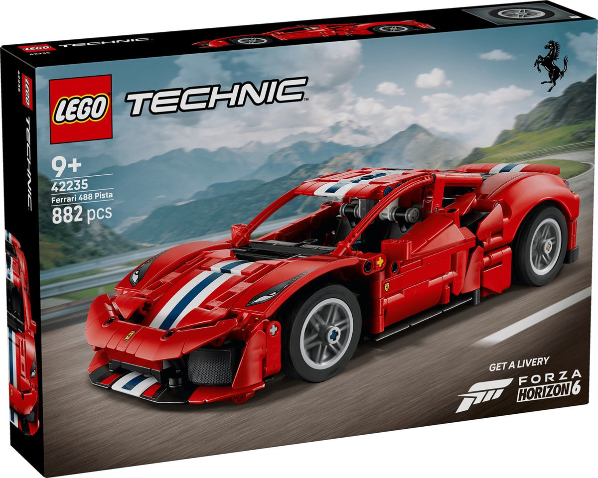 LEGO TECHNIC Ferrari 488 PISTA Building Kit 882 Elements for Ages 9+ Model 42235