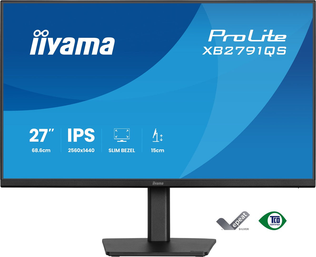 IIYAMA ProLite XB2791QS-B1 27" Quad HD Monitor 2560x1440 75Hz IPS Black