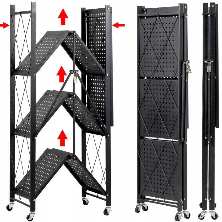 Topeshop FS004 Foldable Kitchen Storage Shelving Unit - Model: FS004