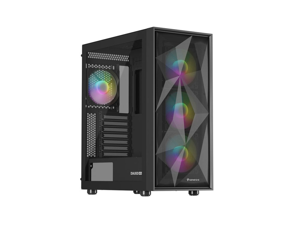 Genesis Diaxid 605 ARGB Midi Tower Case with USB-C Window Black