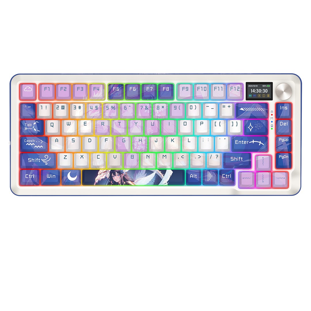 REDRAGON K708AK-RGB-PRO FLEKACT keyboard USB + RF Wireless + Bluetooth White