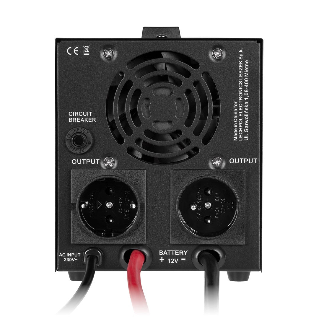 Rebel POWER-800-LFP4 emergency power supply – a pure sine wave inverter with a 12V charging function  230V  800VA/500W