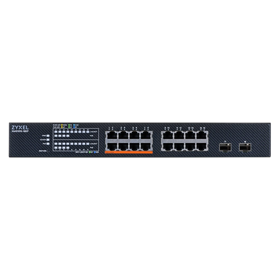 Zyxel XMG1915-18EP Managed Switch - NebulaFLEX Cloud - L3 Lite - 8 x 100/1000/2.5 G PoE++