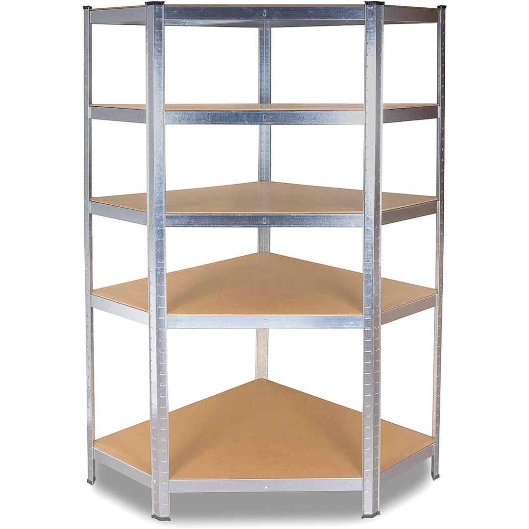 BJORN Metal Corner Storage Rack 40 cm 5 Shelves Silver G9040