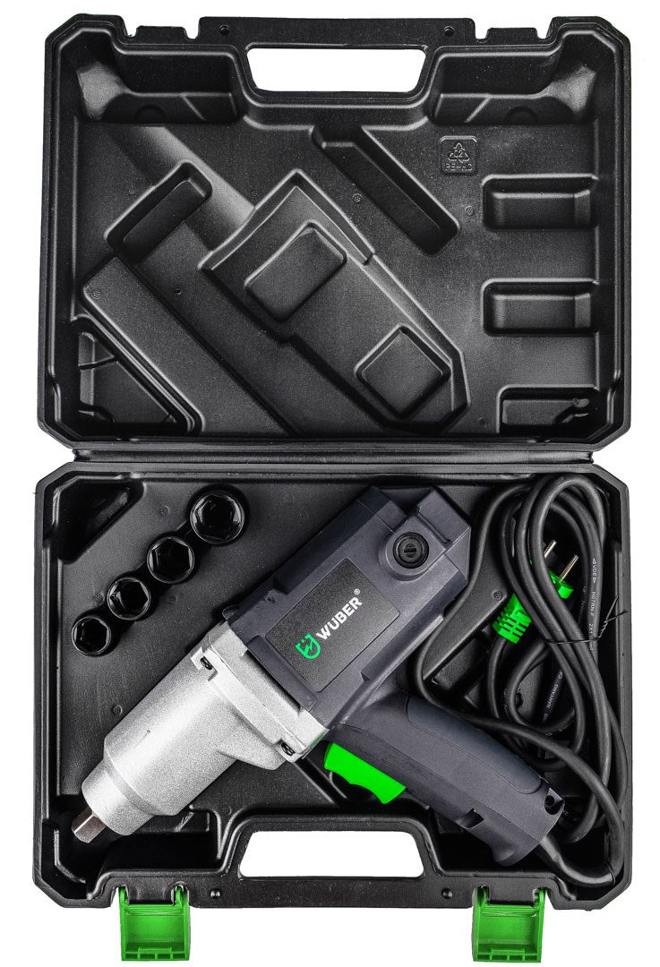WUBER Electric Impact Wrench 800 Nm 1/2" with Case 2200 W W33250