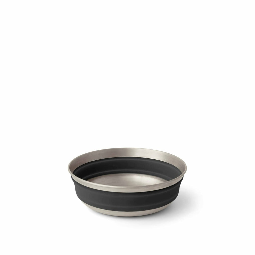 SEA TO SUMMIT Detour Camping Dish Round Silicone, Stainless Steel Foldable | ACK039011/BK
