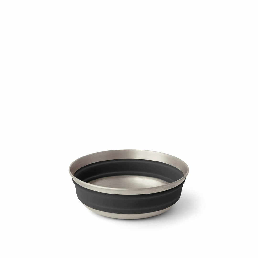 SEA TO SUMMIT Detour Camping Dish Round Silicone, Stainless Steel Foldable | ACK039011/BK