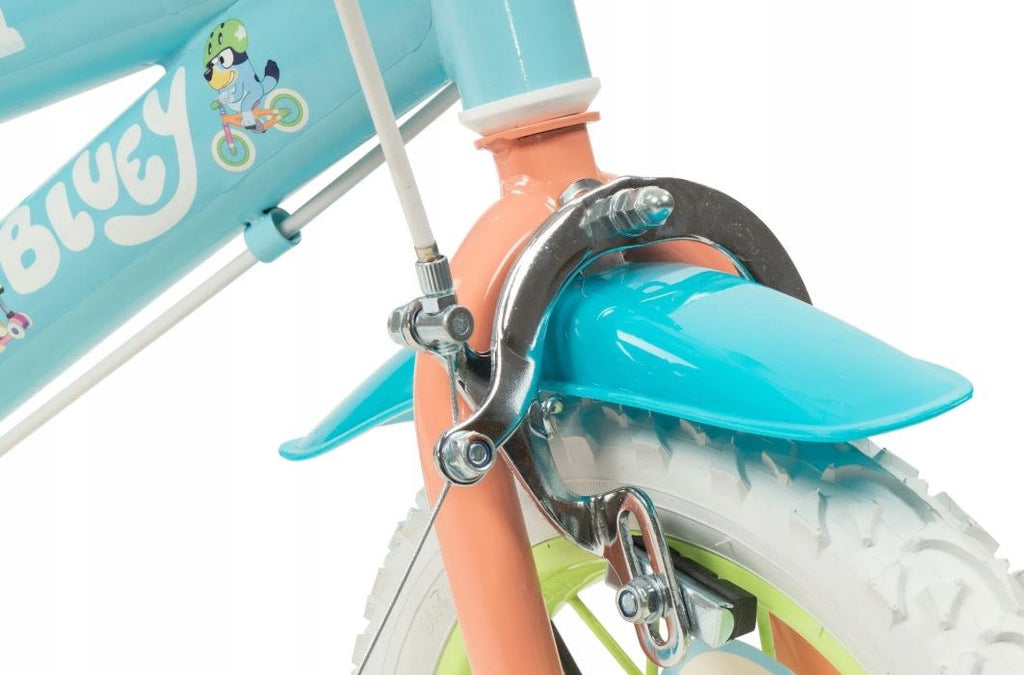 TOIMSA Children's Bicycle 12" Bluey Blue and Lime for Ages 3-5