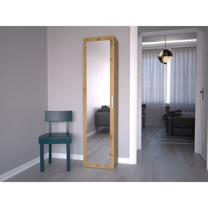 Topeshop DUO Wardrobe Artisan Oak 2 Shelves 1 Door