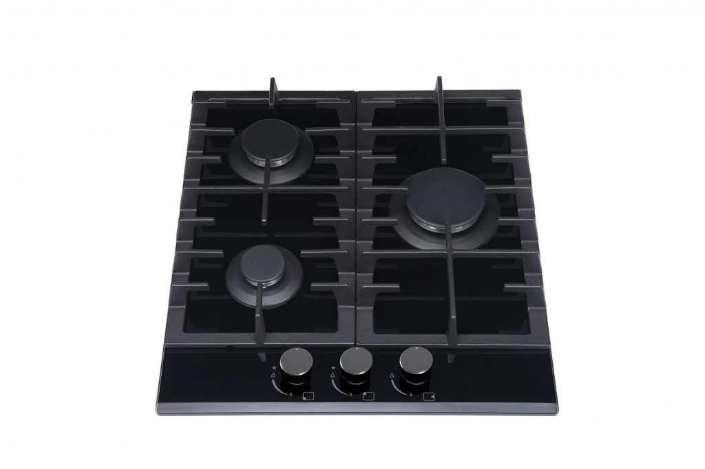 MPM Built-in Gas Cooktop 45 cm 3 Zones Black 45-GMH-16