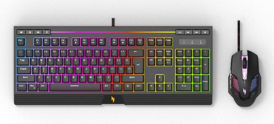 Acer NAK200 + NMW200 keyboard Mouse included Gaming USB US International Black
