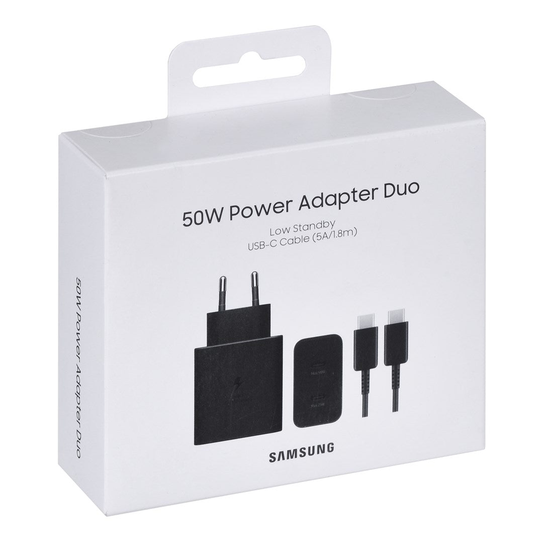 Samsung EP-T5020 - Netzteil - 50 Watt - 3 A - SFC 2,0, PD 3,0 (24 pin USB-C) - auf Kabel: USB-C - black (EP-T5020XBEGEU)