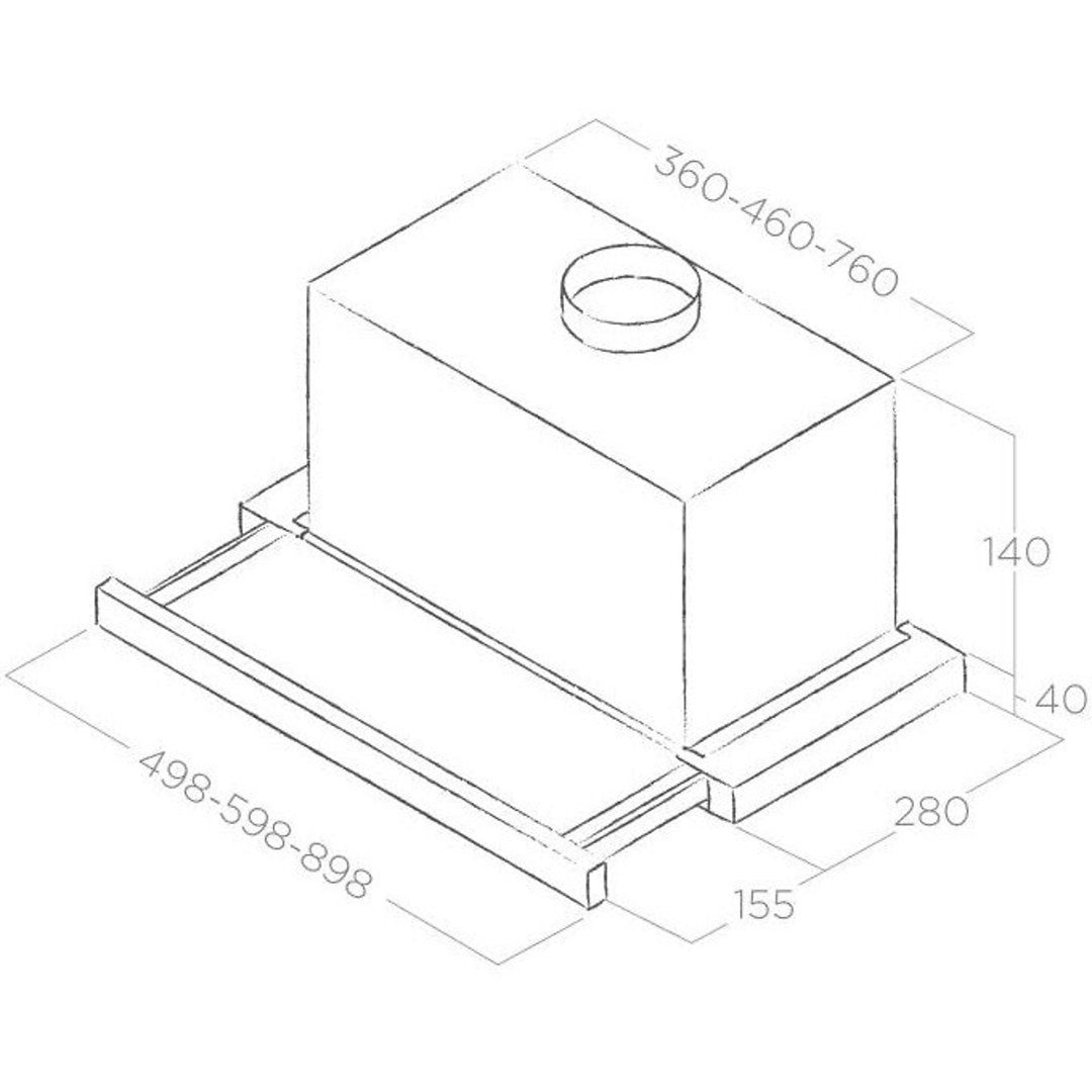 ELICA ELITE 14 LUX WH/A/60 cooker hood - PRF0037990B
