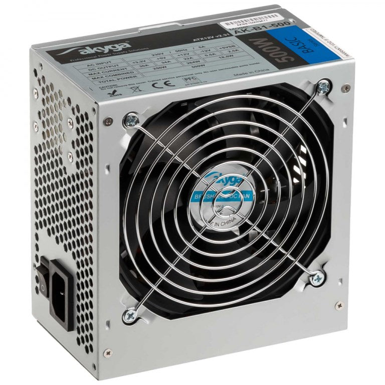 Akyga AK-B1-500 Power Supply Unit 500W 20+4 Pin ATX Grey